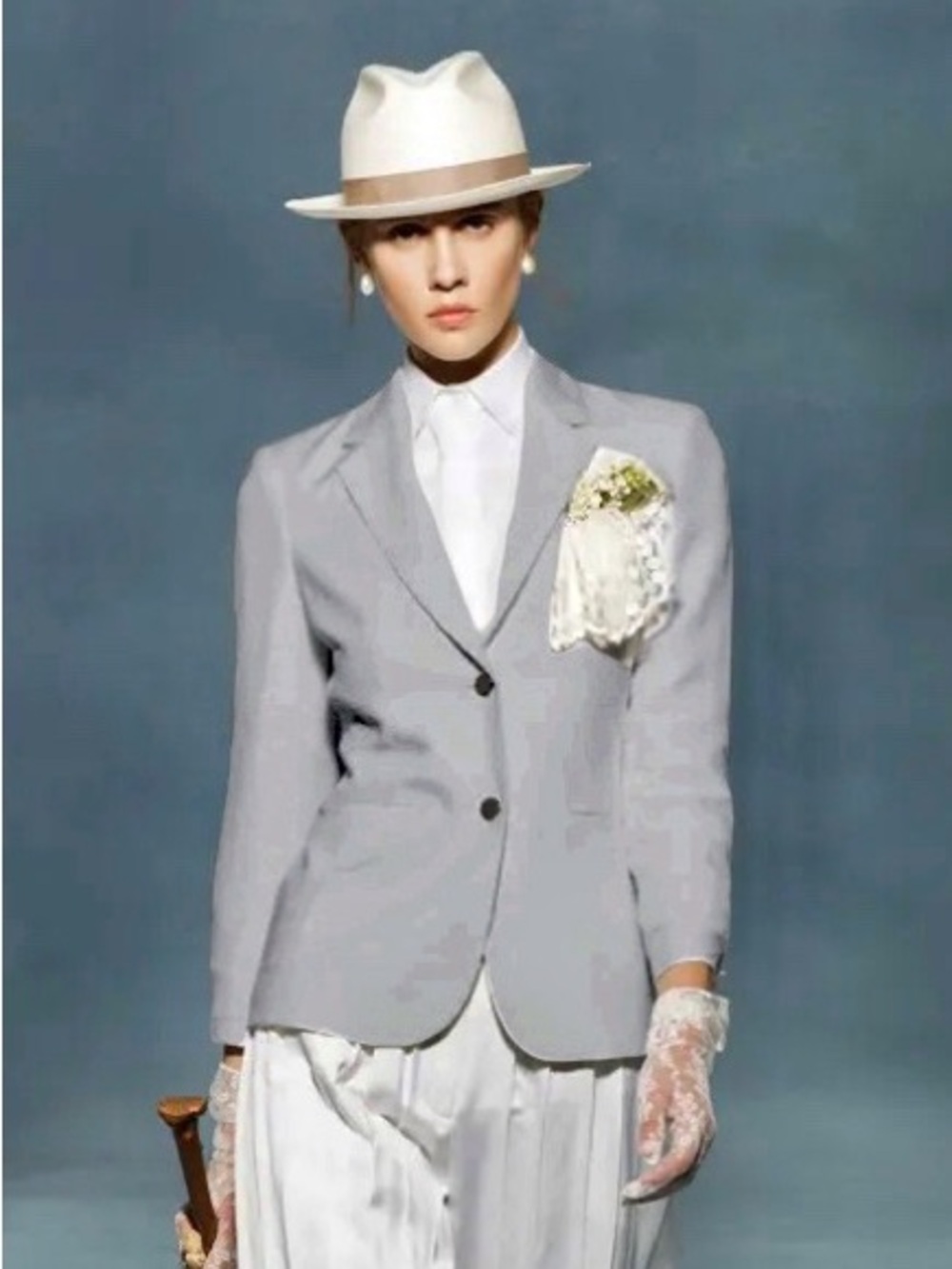 THE ROW Resort 2012 Runway Schoolboy Blazer Jacket in Grey